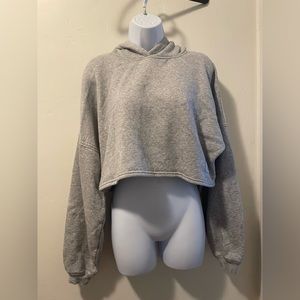 Savage X Fenty cropped grey hoodie